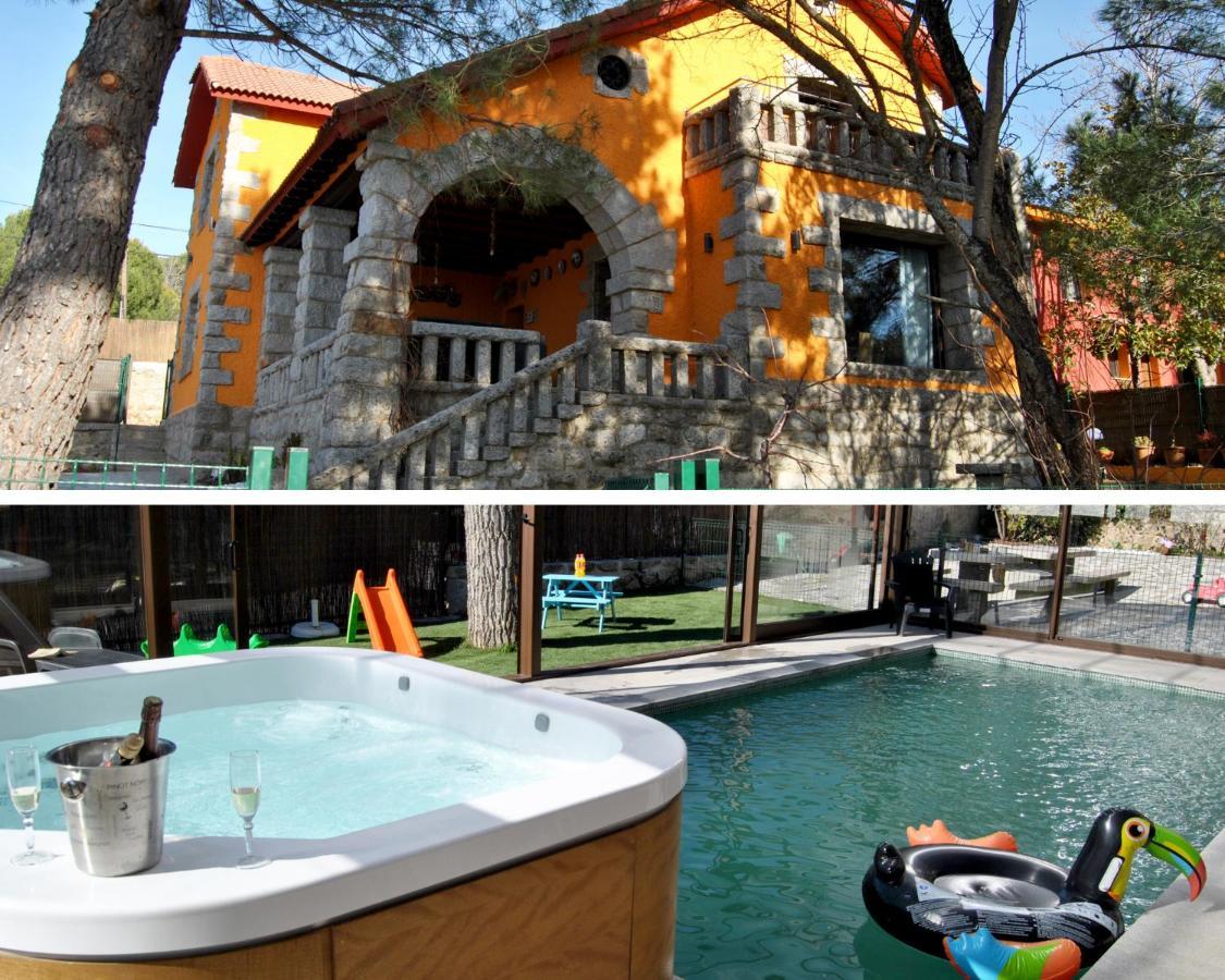 Casa Rural Mansion Adela Con Piscina Y Jacuzzi Collado Mediano Exterior photo